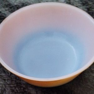 Vintage Anchor Hocking Fire King Ware Orange and Black 5" Bowl Pre-owned